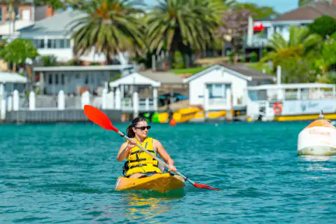 Kayaker on Currambene Creek