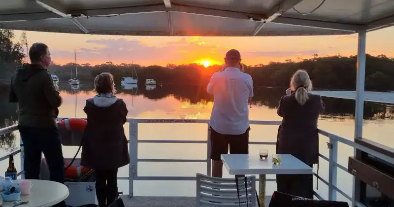 Golden sunset over Currambene Creek